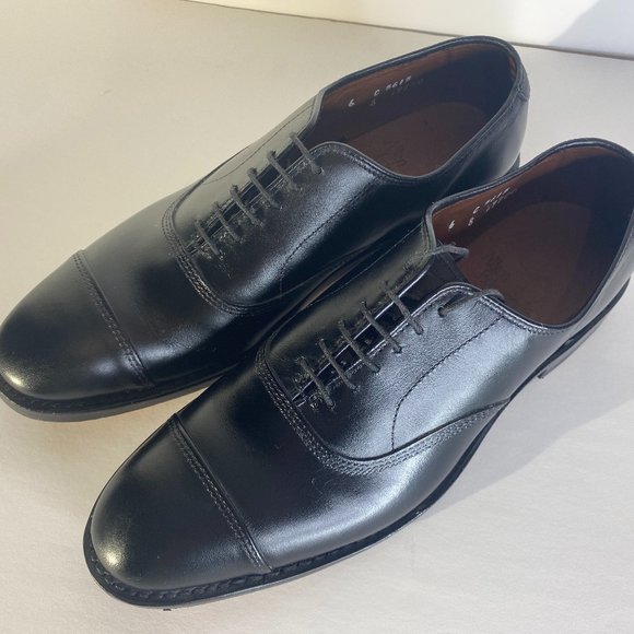 BEAUTIFUL cap-toe Allen Edmonds black oxfords NEVER WORN !!! Women's 8 - Picture 2 of 11